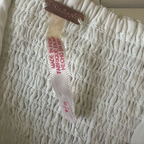 Free People Dress S Ivory Combo Eyelet Mini NWT $128 Boho Summer Cotton - Picture 6 of 12